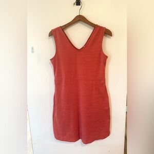 Toad&Co Coral red/coral Sleeveless V-Neck Midi Dress